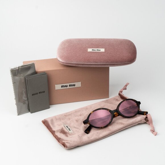 Miu Miu REGARD Men Sunglasses Havana Pink Mirror Silver MU04ZSF VAU50D REGARD - Picture 12 of 14